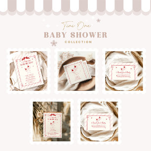 Cute Tini One Is On The Way Baby Shower Invitation