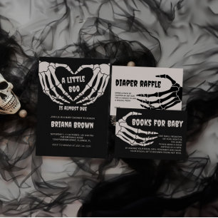 Halloween Baby Shower Diaper Raffle Ticket Enclosure Card