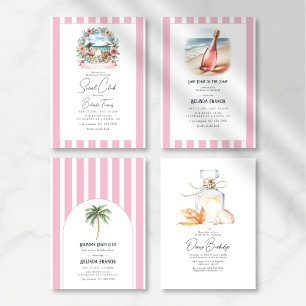 Blush Social Club Bachelorette Weekend Itinerary Invitation