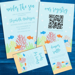 Sea Life Baby Shower Invitation