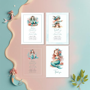 “One-der the Sea” Mermaid First Birthday Party Acrylic Invitations