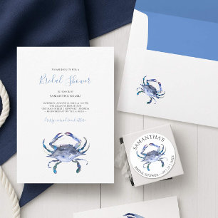 Beach Wedding Bridal Shower Recipe For Bride Enclosure Card