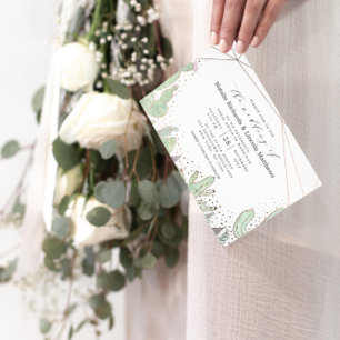 Cactus & Succulents Geometric Terrarium Wedding Invitation