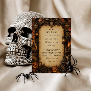 Elegant Western Halloween Party Classic Round Sticker