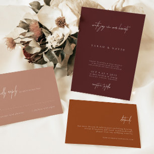 Simple Minimalist Elegant Terracotta Table Number Bottle Tag