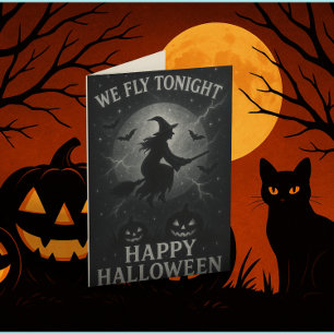We Fly Tonight Platinum/Black Halloween Card