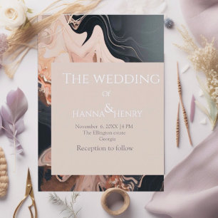 chic black and rose gold Marble  Favour Box