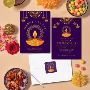 Indian Diwali Festival of Lights Celebration  Invitation