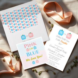 Pumpkin Fall Gender Reveal Invitation