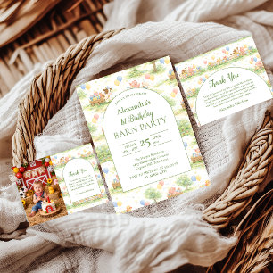 Farm Animals Barnyard 1st Birthday Napkin