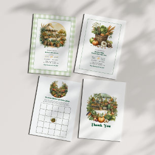 Locally Grown - Farmers Market Birthday Party Vellum Invitations