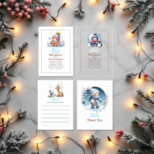 Winter Snow "Baby, it's cold Outside!" Baby Shower Acrylic Invitations