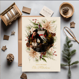 Elegant Rustic Watercolor Botanical Christmas Coffee Mug