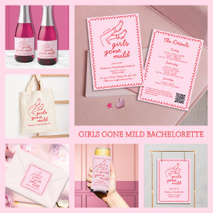 Chic Girls Gone Mild Handwritten Bachelorette Square Sticker