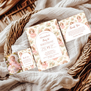 Fairy 1st Birthday Storybook Invitation