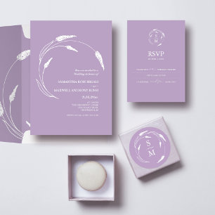 Modern Lavender 50th Wedding Anniversary Invites