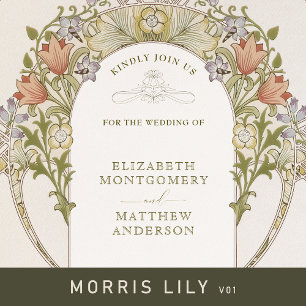 Photo Guestbook Sign William Morris Pattern