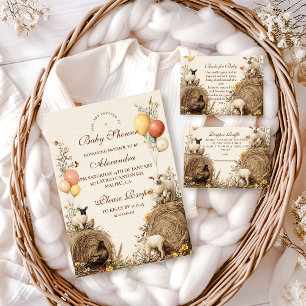 Pastoral Countryside Barn Baby Shower Napkin