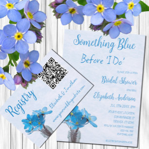Something Blue Before I Do Bridal Shower Advice Card