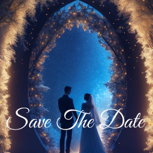 Elegant Save the Date Christmas Wedding Invitation