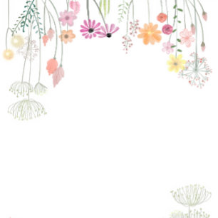 Love in Bloom   Romantic Wildflower Thank You Card