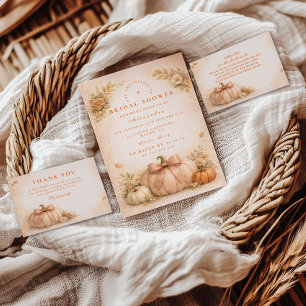 Coquette Bow Pumpkin Bridal Shower Invitation