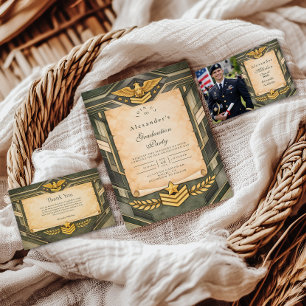 Classic Military Graduation Ceremony RSVP Card