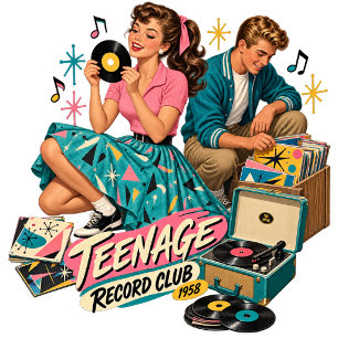Teenage Record Hop Vintage 1950s Women's T-Shirt