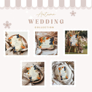 Rustic Vineyard Fall Wedding Enclosure Card