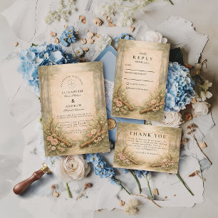 Antler Woodland Wedding Invitation