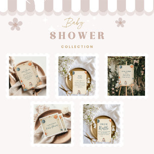 Cute Space Adventure Baby Shower Invitation