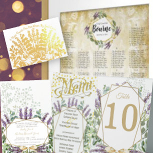 Geometric Frame Lucky In Love & Gold Wedding      