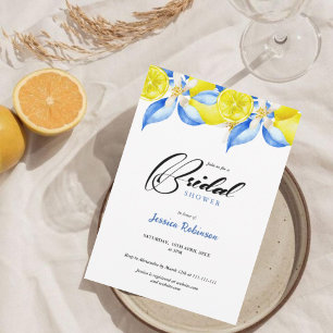 Italian Lemon Floral Bridal Shower invite Poster