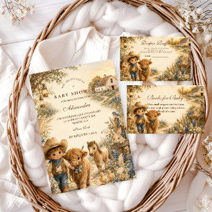 Rustic Boy Western Boho Baby Shower Napkin