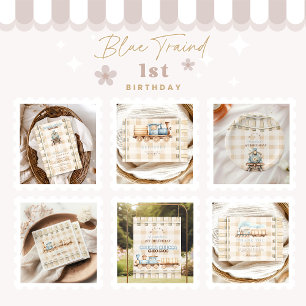 Choo Choo Train 1st Birthday  Invitation