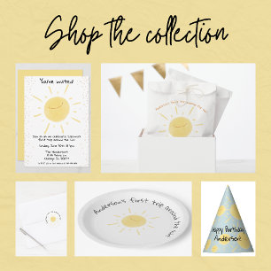 Happy Yellow Sunshine Cute Sun Illustration Wrapping Paper