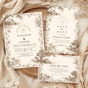Vintage Rustic Barn Wedding Invitation