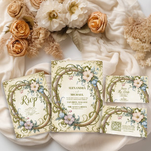 Photo Art Nouveau Wildflower Wedding Save The Date