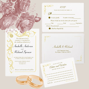 Elegant Victorian Reception Wedding  Invitation