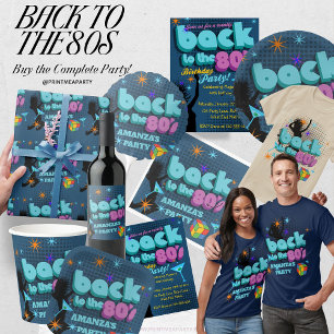 Save the Date Back to 80s Party Invitation