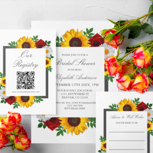 Traditional Floral Bridal Shower Invitation