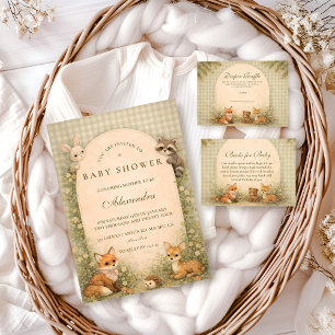 Storybook Woodland Meadow Diapper Raffle Enclosure Card