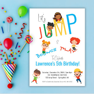 Cheap Fun Trampoline Park Jump Kids Party Birthday Flyer