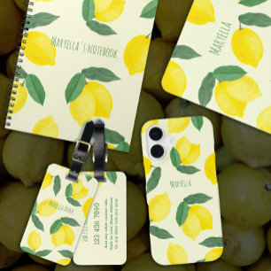 Vibrant Hand-drawn Yellow Lemons Watercolor iPhone 16 Case