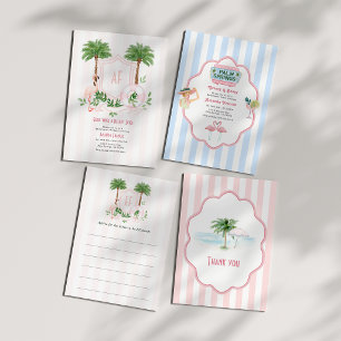 Palm Springs Retro Summer Bachelorette Party Invitation