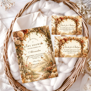 Elegant Fall Boho Diaper Raffle Enclosure Card
