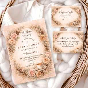 Boho Neutral A Baby Is Brewing Invitation