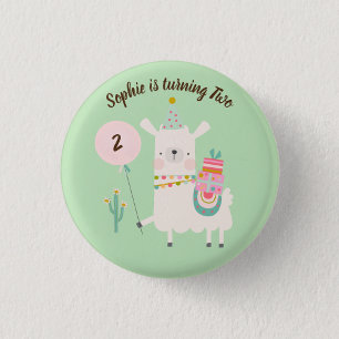 Whole Llama Fun Lime Green Birthday Party Invitation