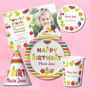 Twotti frutti 2nd birthday invitation