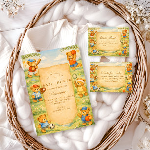 Sports Teddy Bear Baby Shower Napkin